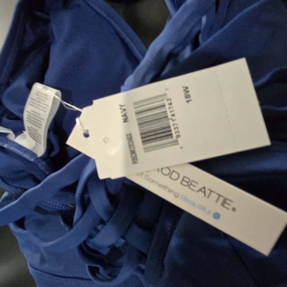Bleu Rod Beattie Blue One Piece Swimsuit with Halter Neck, SIZE 18W - Picture 5 of 6